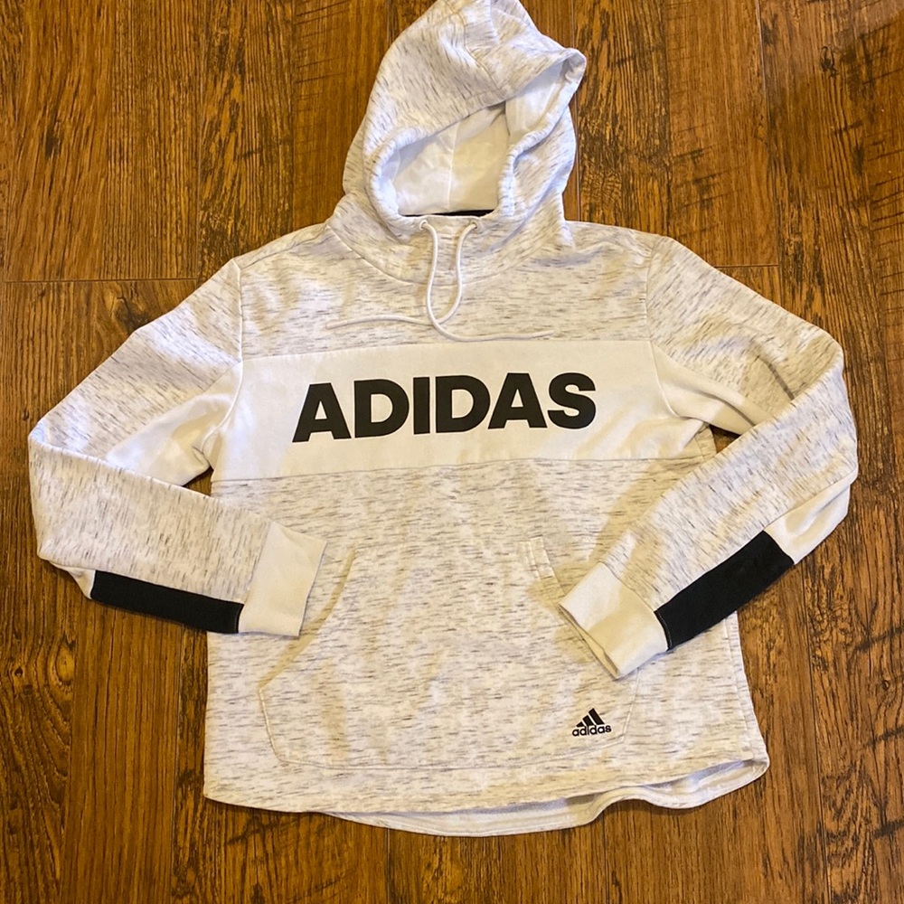 Adidas hoodie / Women fit/ size medium, would fit as a small with loose fitting.